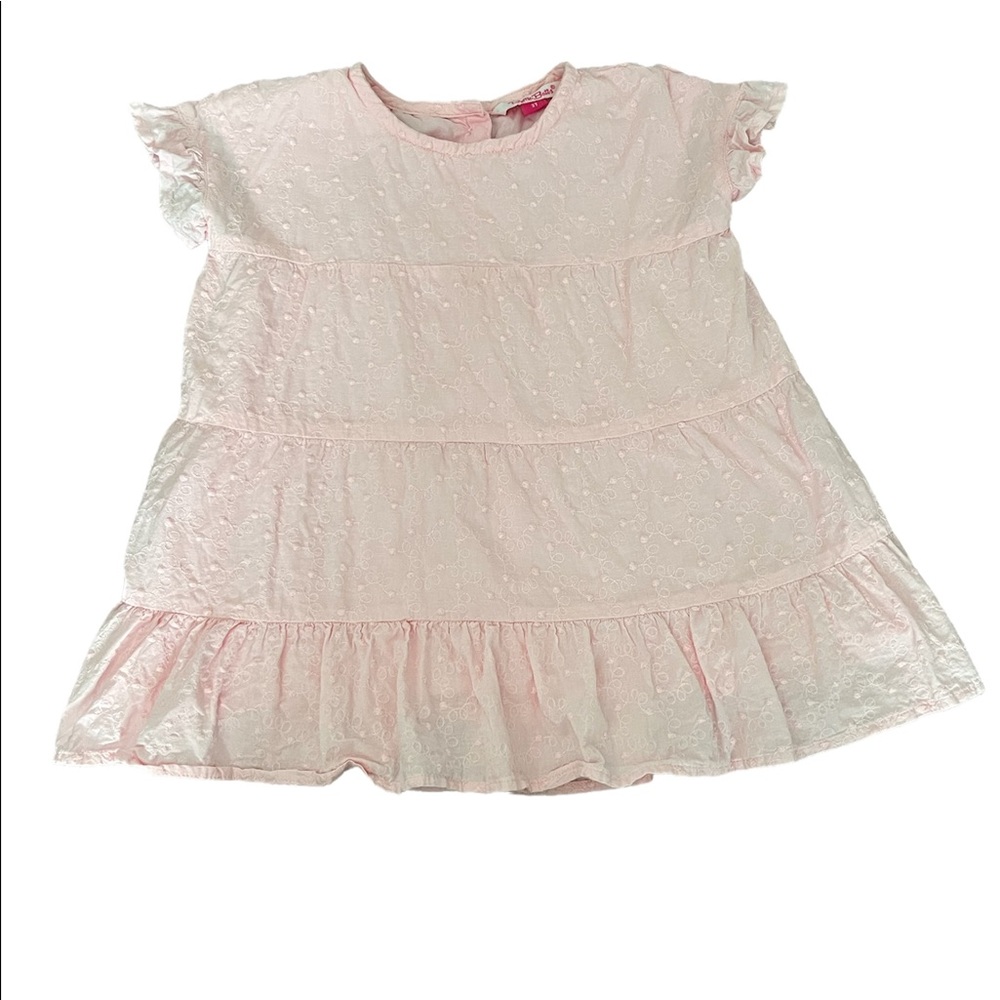 Ruffle butts pink eyelet dress